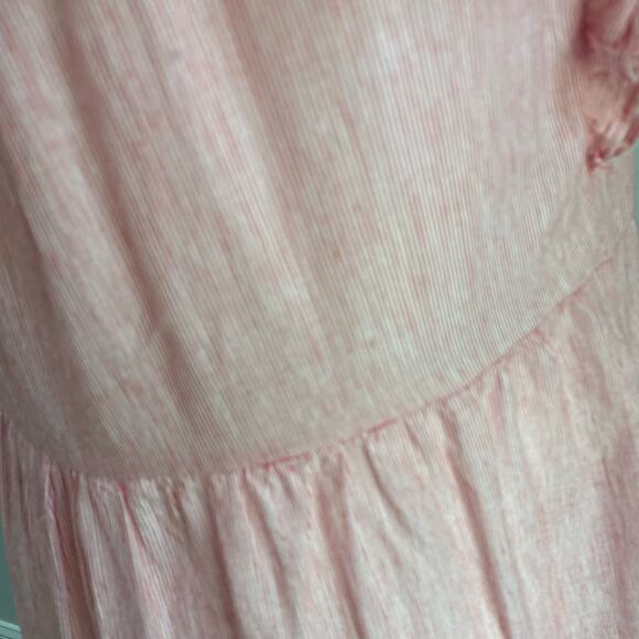 Marie Oliver Sailor Red & White Striped Cotton Linen Blend Dress Size M - Picture 6 of 10